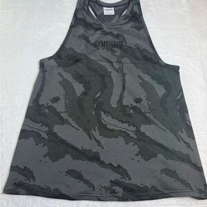 Gymshark Men's Gray Camo Training Tank Top